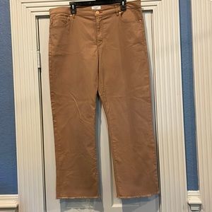 Loft straight raw hem jeans